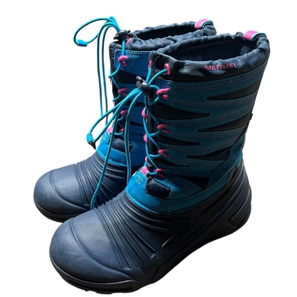 Merrell Snow Quest Lite Boots Womens 7 Blue Snow SelectDry ThermoLite MK165178 - Picture 2 of 9